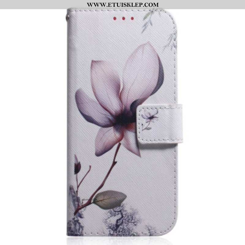 Etui Folio do Xiaomi Redmi Note 12 4G Różowy Kwiat